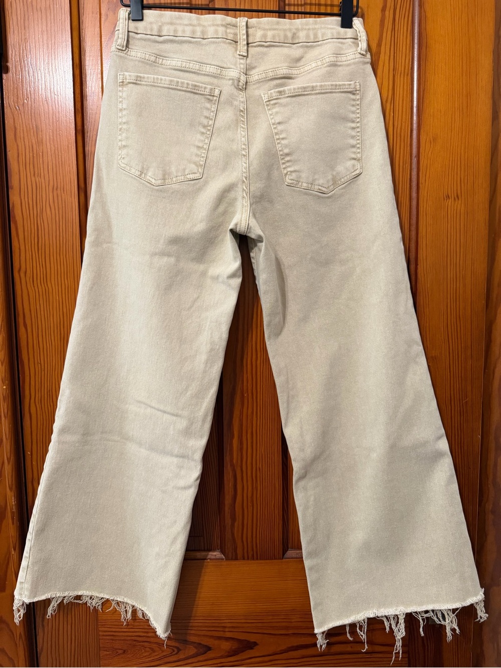 KUT from the Kloth Meg Fab AB Wide Leg Jeans - High Rise Tan / Khaki/ Neutral - Picture 5 of 11
